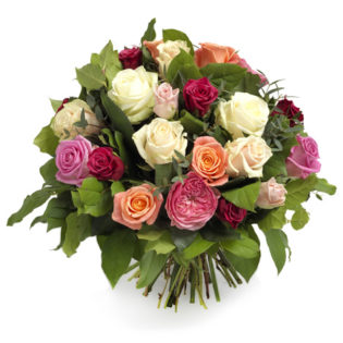 luxueus gemengde rozen boeket groot