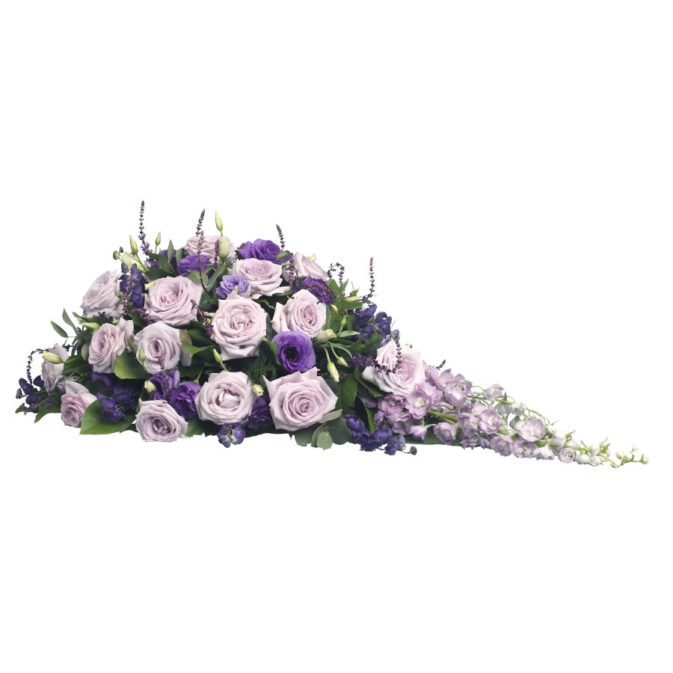 Rouwstuk klassiek druppel paars & lila