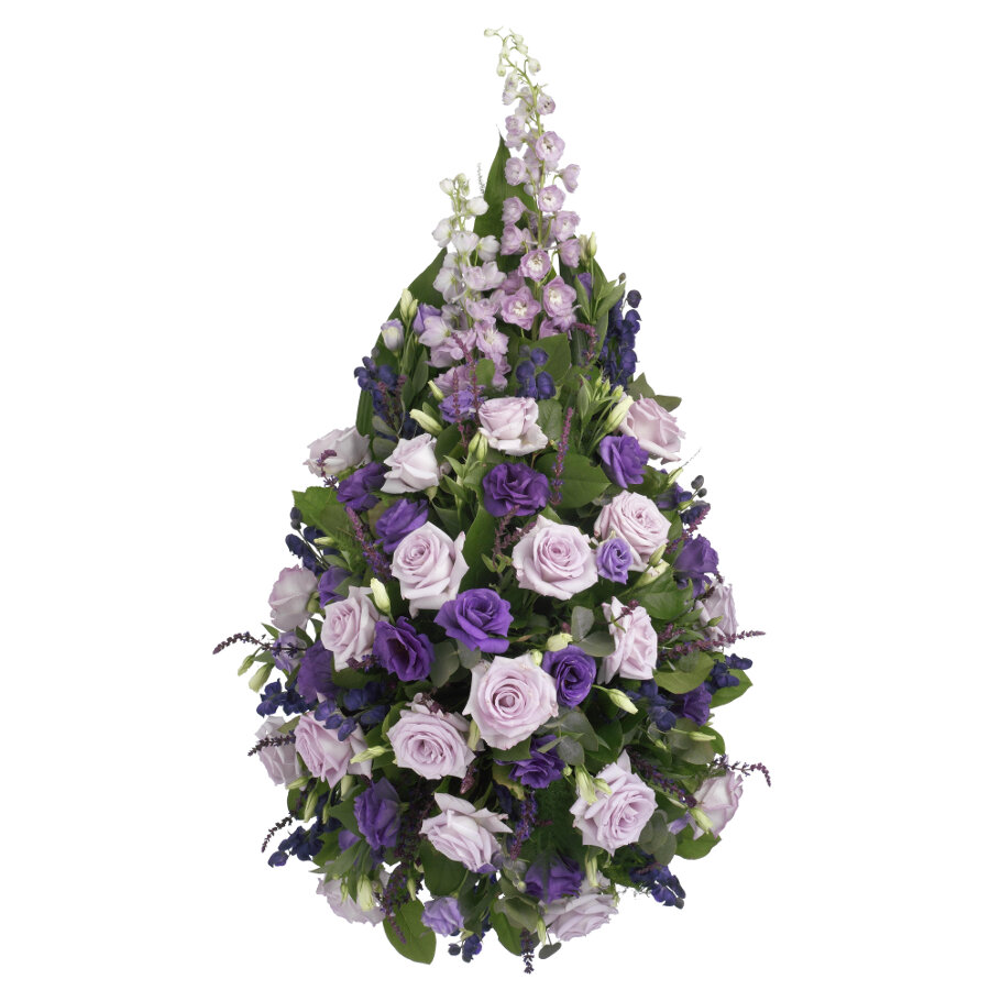 Rouwstuk klassiek druppel paars & lila