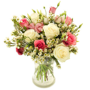 Veldboeket rozen pastel groot