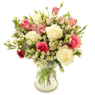 Veldboeket rozen pastel groot